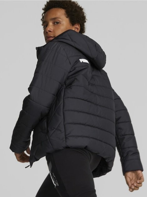 Підліткова демісезонна куртка для хлопчика Puma Ess Hooded Padded Jacket 67055901 152 см Чорна (4065449046398) - зображення 2
