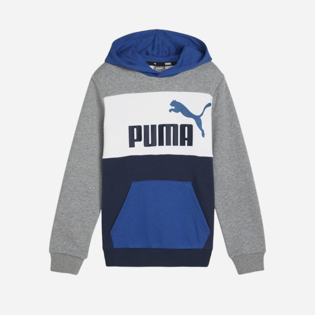 Chłopięca bluza z kapturem Puma Ess Block Hoodie Tr B 67971814 128 cm Wielobarwna (4099685611386) - obraz 1