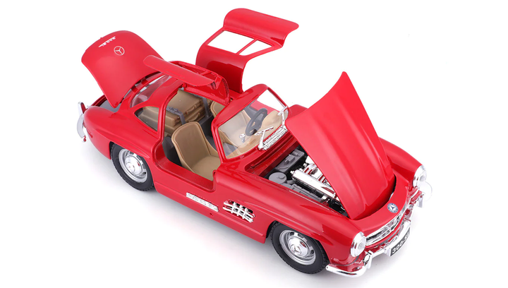 Машинка Bburago 1954 Mercedes-Benz 300 SL 1:24 Red - изображение 5