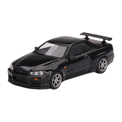 Машинка Premium MINI GT Nissan Skyline GT-R R34 1:64 Black