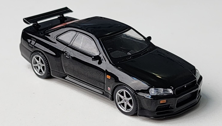 Машинка Premium MINI GT Nissan Skyline GT-R R34 1:64 Black