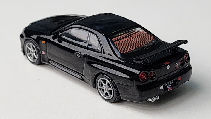 Машинка Premium MINI GT Nissan Skyline GT-R R34 1:64 Black