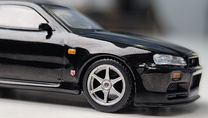 Машинка Premium MINI GT Nissan Skyline GT-R R34 1:64 Black