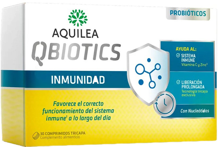 Probiotyk Aquilea QBIOTICS IMMUNITY 30 tabletek (8470002001589) - obraz 1