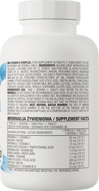 Вітаміни OstroVit Vitamin B 90 таблеток (5902232610949) - зображення 2