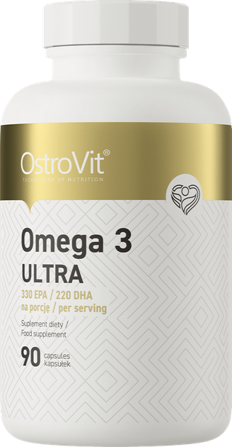 Suplement diety OstroVit Omega 3 Ultra 90 kapsułek (5902232619041) - obraz 1