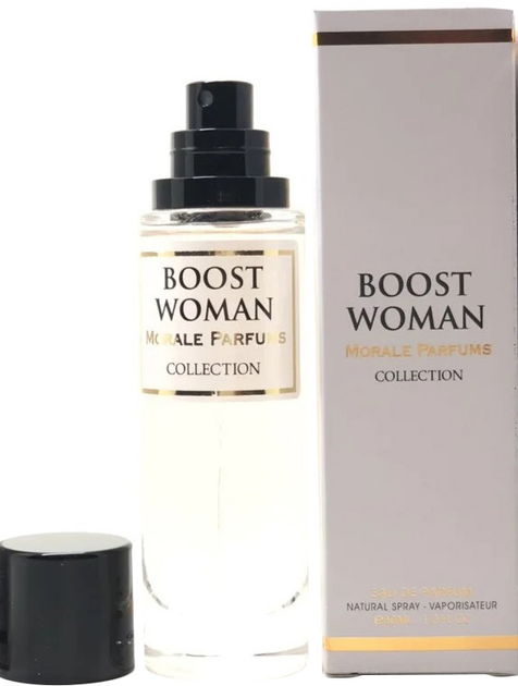 Акція на Парфумована вода для жінок Morale Parfums Boost Woman версія Orange Hugo Boss 30 мл (3705754983193/4820269860483) від Rozetka