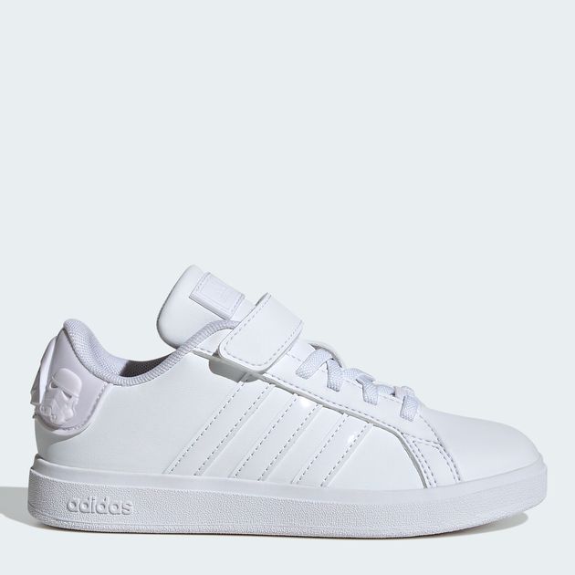 Акція на Дитячі кеди для дівчинки Adidas Star Wars Grand Court 2.0 El C IH7576 33 Білі від Rozetka