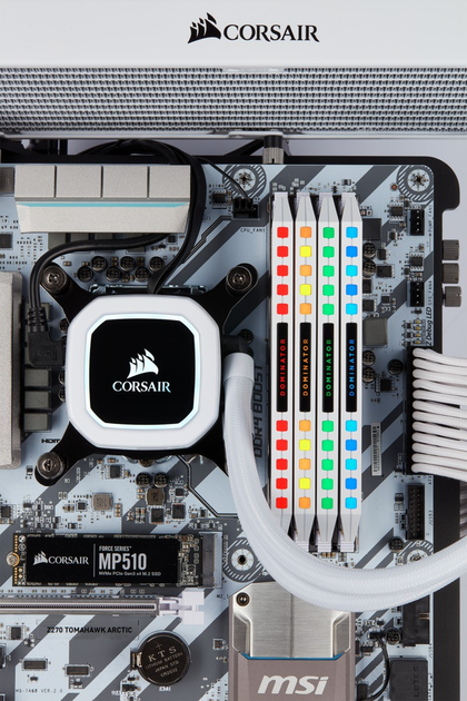 Pamięć Corsair DDR4-3200 16384MB PC4-25600 (Kit of 2x8192) Dominator Platinum RGB White (CMT16GX4M2C3200C16W) - obraz 7