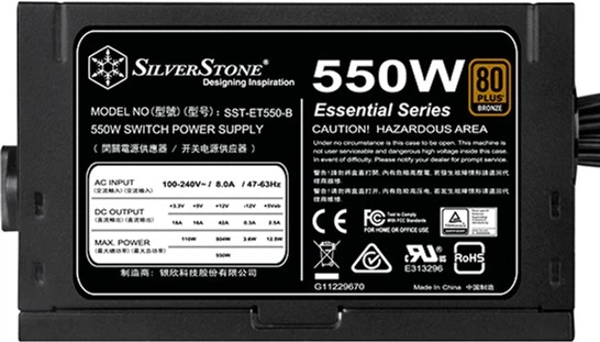 Zasilacz Silverstone Strider V1.2 550W 80+Bronze (SST-ET550-B) - obraz 2