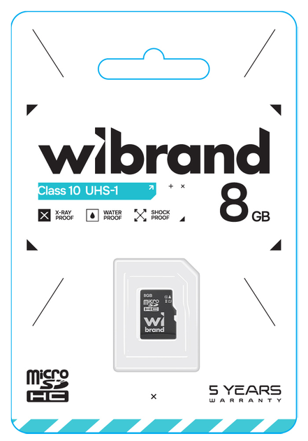 Карта памяти Wibrand microSDHC 8GB Class 10 UHS-I U1 (WICDHC10/8GB) - изображение 2