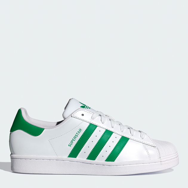 Акція на Чоловічі кеди низькі Adidas Superstar IE9047 44.5 (10UK) 28.5 см Superstar Ftwwht/Green/Ftwwht від Rozetka