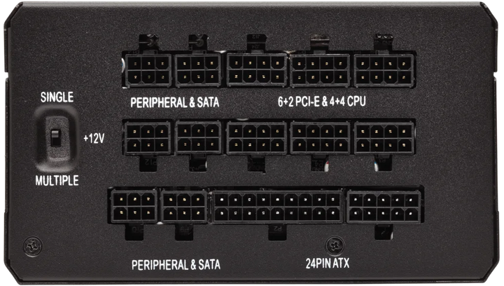 Блок питания ПК Corsair HX1000 80 PLUS PLATINUM (CP-9020139-EU) Б/В - изображение 3