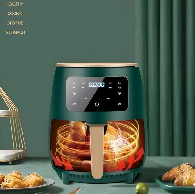 Фрітюрниця AIR FRYER AIR FAYER XL-614 зелена - зображення 7