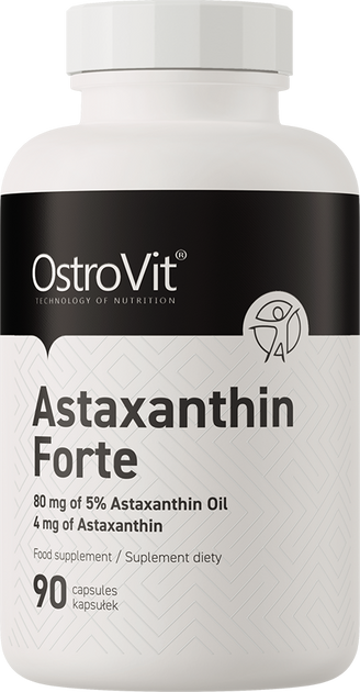 Харчова добавка OstroVit Astaxanthin FORTE 90 капсул (5903246225709) - зображення 1