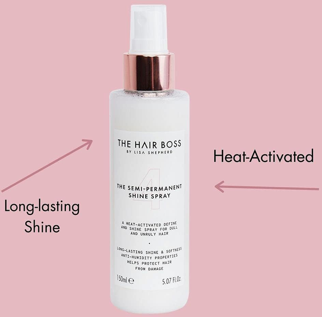Spray do włosów The Hair Boss By Lisa Shepherd The Semi-Permanent nadający blasku 150 ml (5060427355881) - obraz 3