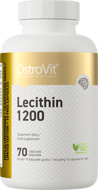 Харчова добавка OstroVit Lecithin 1200 70 капсул (5902232618600) - зображення 1
