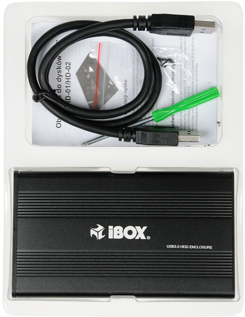Зовнішня кишеня iBox 2.5" HD-02 HDD enclosure USB 3.0 Black (IEU3F02) - зображення 4