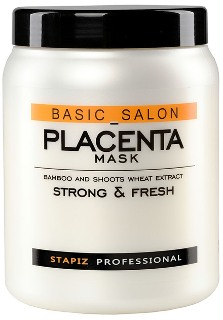 Maska do włosów Stapiz Basic Salon Placenta z ekstraktami z bambusa i kiełków pszenicy 1000 ml (5904277710585) - obraz 1