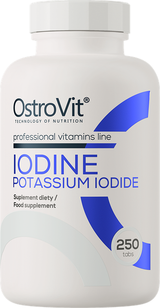 Suplement diety OstroVit IODINE Potas Jod 250 tabletek (5903933909509) - obraz 1