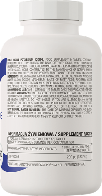 Suplement diety OstroVit IODINE Potas Jod 250 tabletek (5903933909509) - obraz 2