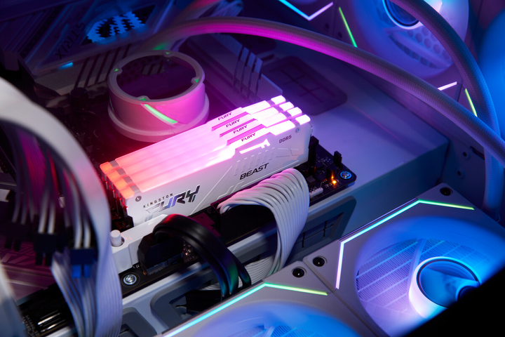 Pamięć RAM Kingston Fury DDR5-6800 16384MB PC5-54400 Beast RGB White (KF568C34BWA-16) - obraz 8
