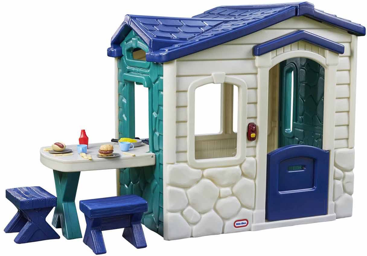 Ігровий дім Little Tikes Picnic on the Patio Playhouse Jungle Бежево-блакитно-зелений (0050743174117) - зображення 1