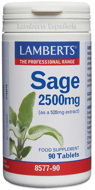 Suplement diety Lamberts Salvia 2500 mg 90 tabs (5055148403416) - obraz 1