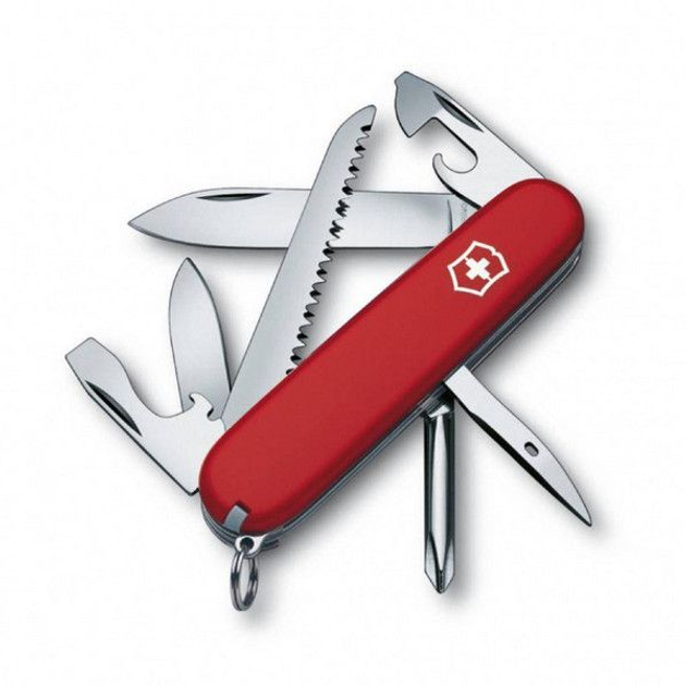 Комплект Victorinox Нож Hiker Red 1.4613 + Чехол для ножа универсальный на липучке + Фонарь - изображение 1