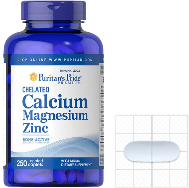 Кальций магний цинк Puritan's Pride Calcium Magnesium Zinc 250 таб Минеральный комплекс - изображение 3