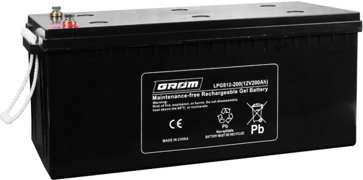 Тяговый аккумулятор Grom HYBRID GEL 200Ah 12V (СТ-00163978) – фото ...