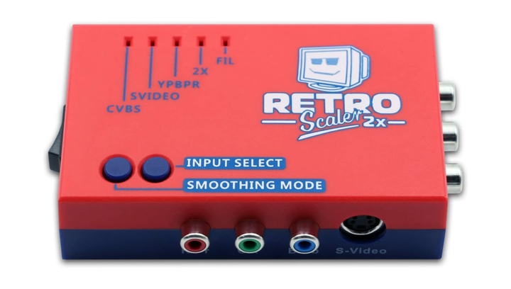 Адаптер Retro Scaler 2X AV to HDMI Converter and Line-Doubler PlayStation 2 1 Wii SNES Sega Mega Drive Red Blue - изображение 3