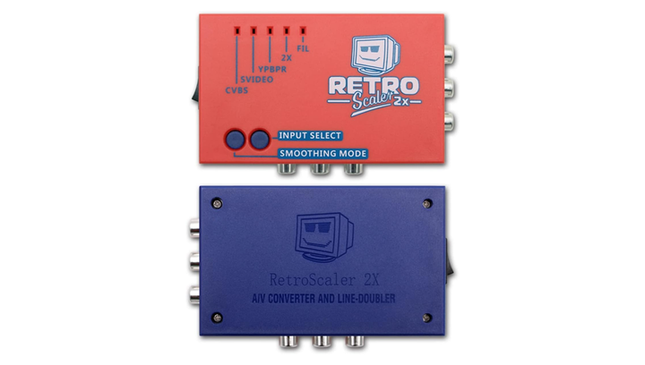 Адаптер Retro Scaler 2X AV to HDMI Converter and Line-Doubler PlayStation 2 1 Wii SNES Sega Mega Drive Red Blue - изображение 4