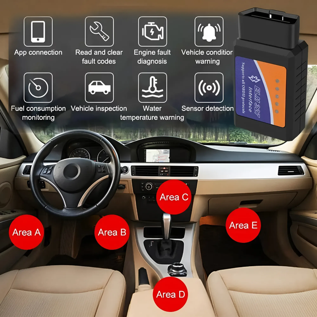 Автомобильный сканер ELM327 OBD2 V 2.1 bluetooth для Android - изображение 6