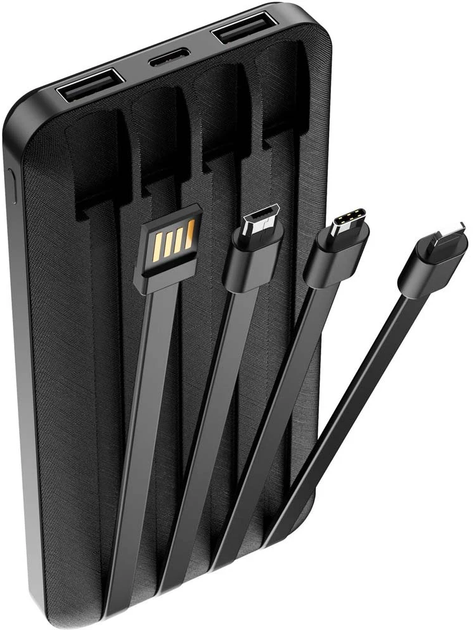 Портативная батарея Forever Power bank TB-411 ALLin1 10000mAh Black - изображение 3