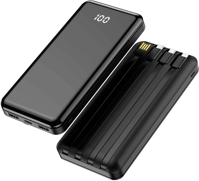 Портативная батарея Forever Power bank TB-411 ALLin1 10000mAh Black - изображение 4