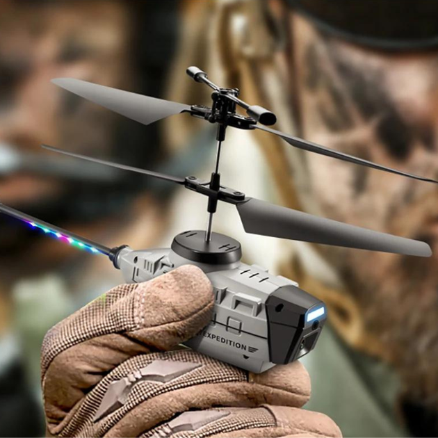 Гелікоптер на радіокеруванні з камерою KY202 сірий - зображення 6