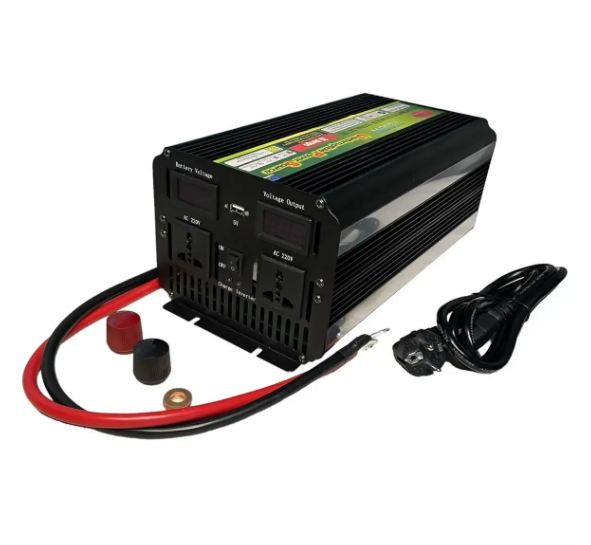 Інвертор Wimpex WX-7200W, автомобільний перетворювач 12V-220V, 2 розетки, 20А зарядка акумулятора - зображення 3