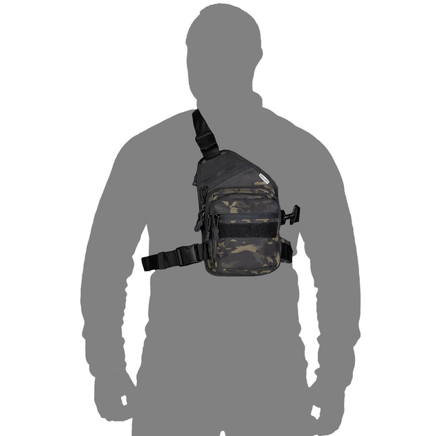 Тактическая CamoTec сумка Gunner Sling Multicam Black черный мультикам - изображение 2
