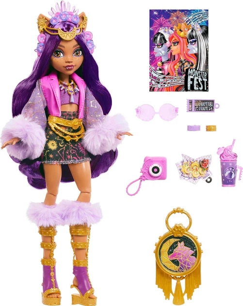 Кукла Monster High Monster Fest Doll, Clawdeen Wolf - Монстер Хай Праздник монстров, Клодин Вульф (HXH80) - Игровой набор Mattel - Фото 4 Кукла Monster High Monster Fest Doll, Clawdeen Wolf - Монстер Хай Праздник монстров, Клодин Вульф (HXH80) - Игровой набор Mattel - изображение 4