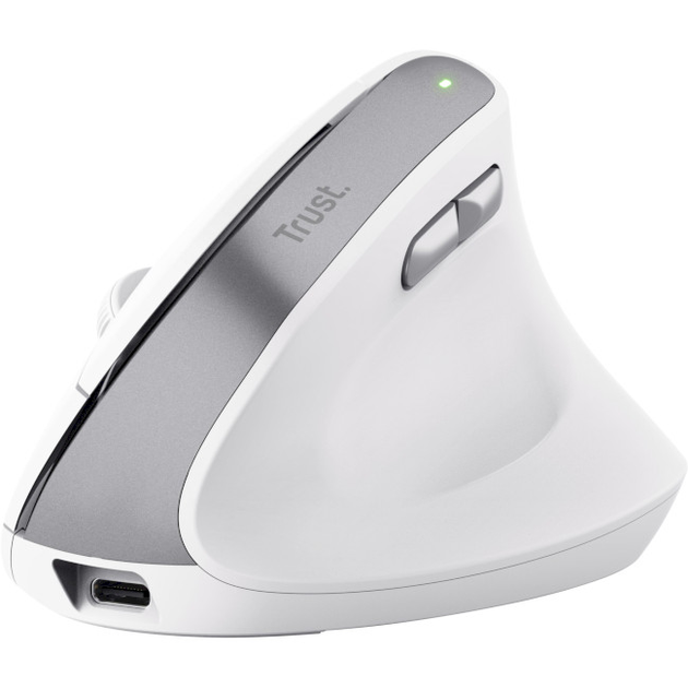 Компьютерная мышь вертикальная Trust Bayo II Ergonomic Wireless Mouse беспроводная Белый (25398) - изображение 1