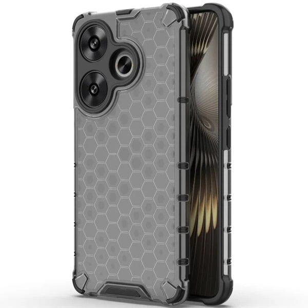 Защитный чехол Deexe Honeycomb Series для Xiaomi Poco F6 - Black - Фото 1 Защитный чехол Deexe Honeycomb Series для Xiaomi Poco F6 - Black - изображение 1