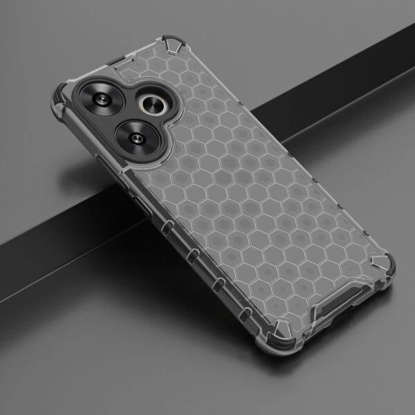 Защитный чехол Deexe Honeycomb Series для Xiaomi Poco F6 - Black - Фото 2 Защитный чехол Deexe Honeycomb Series для Xiaomi Poco F6 - Black - изображение 2