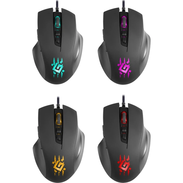 Проводная игровая мышка Defender Wolverine GM-700L RGB 7 кн 12800 dpi Black (52700) - Фото 8 Проводная игровая мышка Defender Wolverine GM-700L RGB 7 кн 12800 dpi Black (52700) - изображение 8