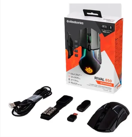 Беспроводная игровая мышка SteelSeries Rival 650 Wireless RGB 12000dpi 7кн Dual Sensor Black (62456) - изображение 7
