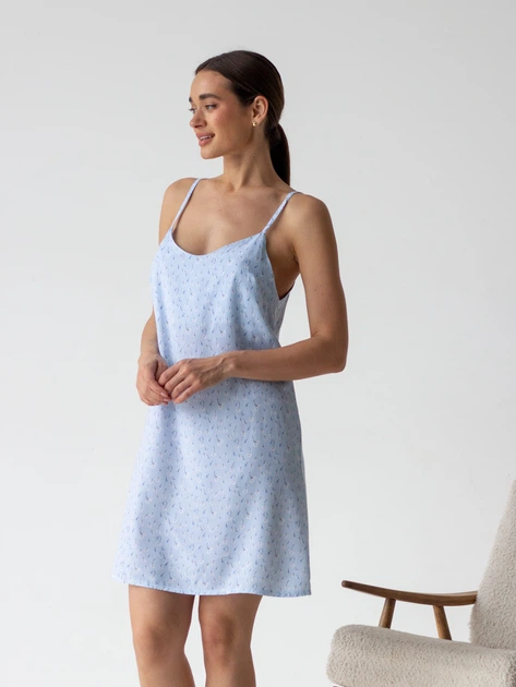 Ночная рубашка женская BARWA garments 0342 L Цветочек на светло-голубом (2110003423039) - изображение 4