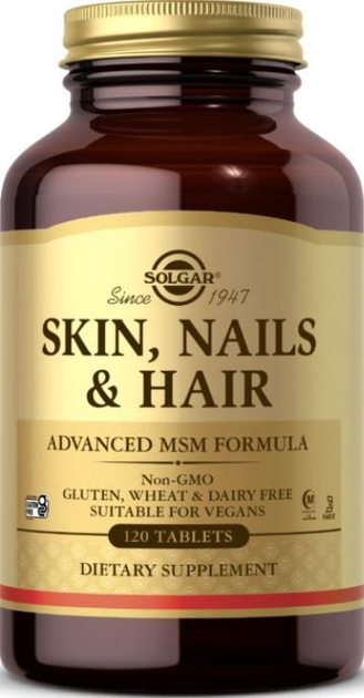 Витамины и минералы Solgar Skin Nails & Hair 120 таблеток (для волос ...