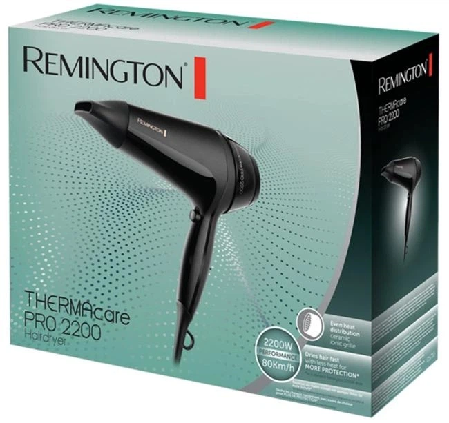 Фен для волосся Remington Thermacare Pro 2200 захист від перегріву 2000Вт Чорний (D5710) - зображення 2