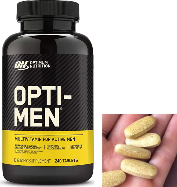 Витамины и минералы для мужчин Optimum Opti-Men 240 таб - изображение 2