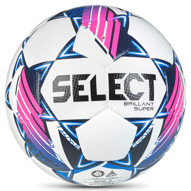 Футбольный мяч Select BRILLANT SUPER FIFA (HS) v24 синий, белый, черный, малиновый Уни 5 - изображение 2